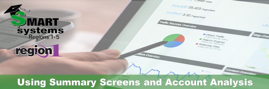 Using Summary Screens and Account Analysis
